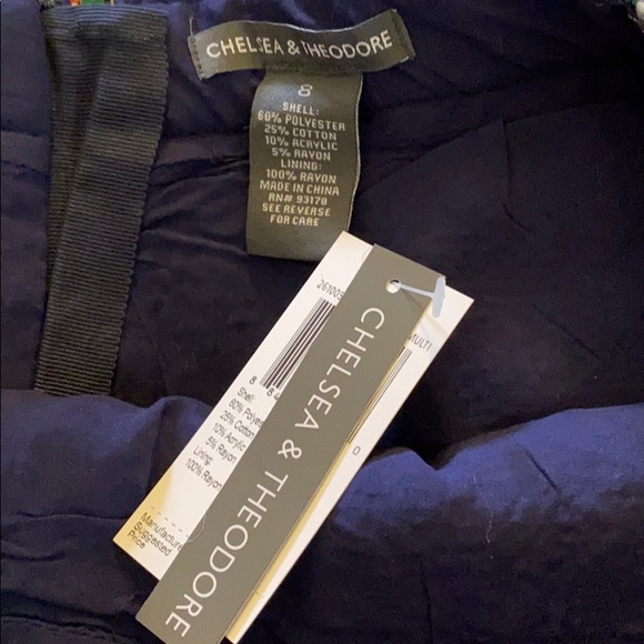 NWOT- Chelsea & Theodore boucle fringe hem skirt/multi colored, pencil skirt - Picture 4 of 5